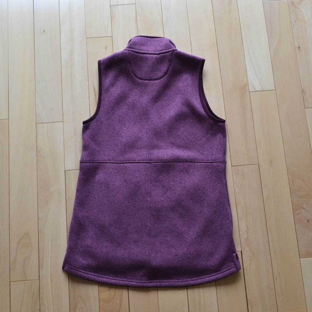 LL Bean Fleece Vest Size XS Maroon - Picture 4 of 4